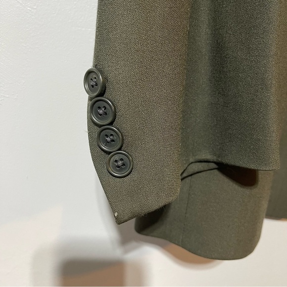 FRANCO TASSI Made in Canada Vintage Wool Blazer Olive Green Size 46 R Dawahares - Picture 13 of 13